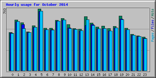 Hourly usage for October 2014