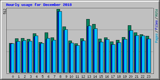 Hourly usage for December 2018